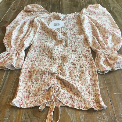 cute mini dresses spring Ivory Floral Stripe Mini Dress
