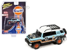 2007 TOYOTA FJ CRUISER #11 "GULF OIL" 1/64 DIECAST BY JOHNNY LIGHTNING JLCP7415