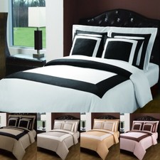 LUXURY Hotel 5 Piece Duvet Cover with Pillow Shams 100 Cotton Set SUPER ELEGANT