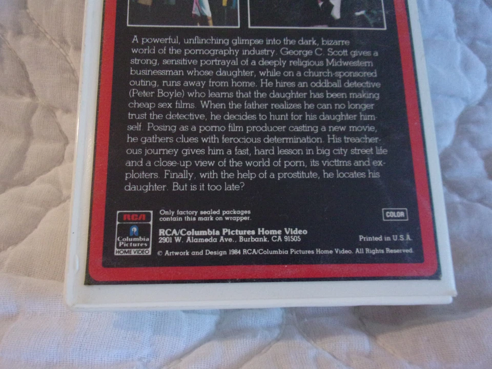 HARDCORE VHS GEORGE C. SCOTT PETER BOYLE SEASON HUBLEY PAUL SCHRADER 70'S DRAMA - Image 3 of 4