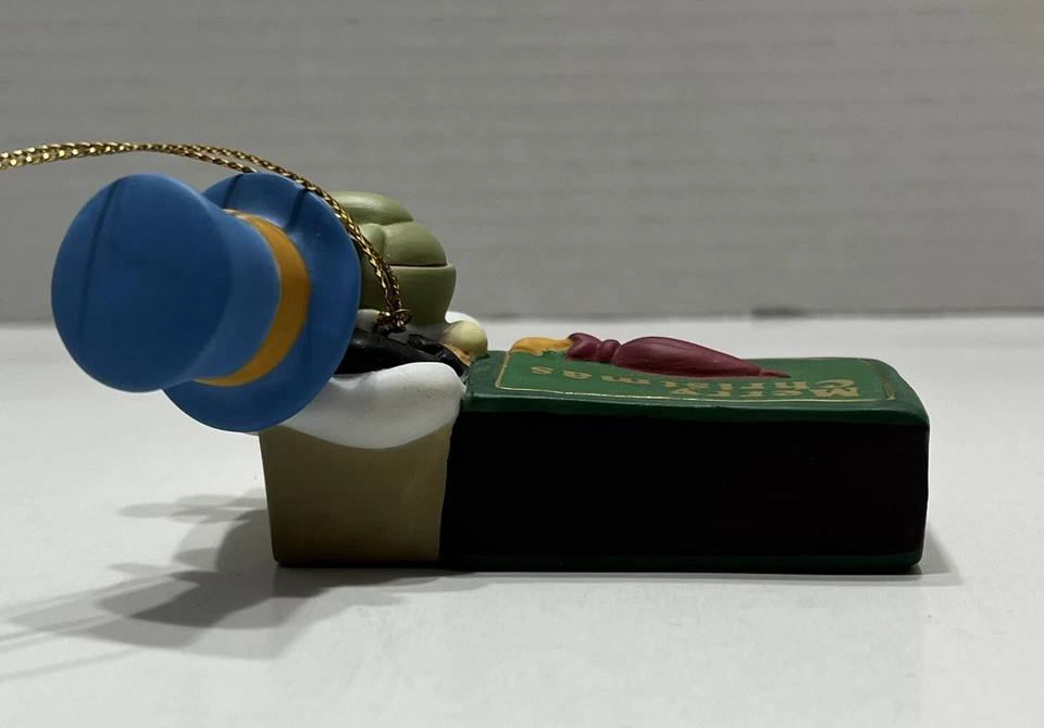 Disney Grolier Edición Dorada Jiminy Cricket Matchbox Caja de Adornos de Navidad RARO Foto 4 de 4