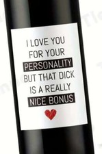 Funny Wine Bottle Stickers – Date Night, Birthday, Valentine’s Gift Decals