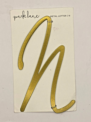 NEW PARK LANE 6.75'' GOLD METAL MONOGRAM INITIAL LETTER N HOME DECOR FREE SHIP