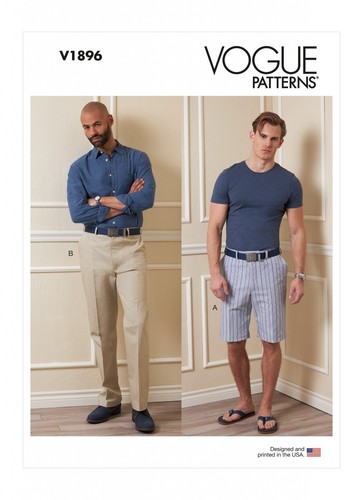 Vogue SEWING PATTERN V1896 Mens Shorts & Trousers/Pants