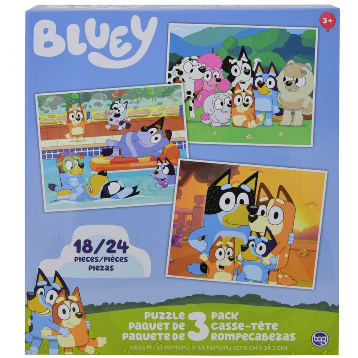 Bluey 18/24 Piece 3-Pack Puzzle Set Multi-Color | eBay