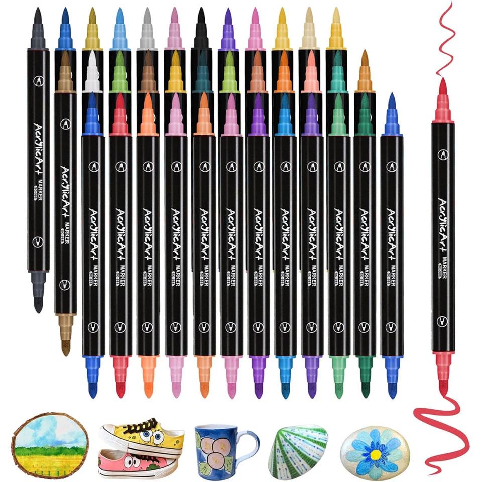 Acrylstifte für Steine Wasserfest 36 Farben Marker Stifte zum Steine Bemalen NEU - Bild 4 von 4