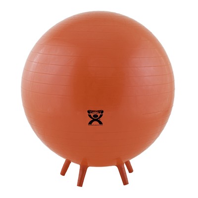 CanDo Inflatable Exercise Ball - with Stability Feet - Red - 30'' (75 cm)