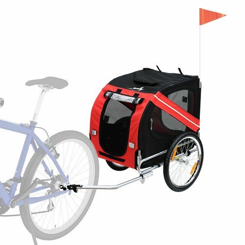 Pet Dog Bike Trailer and Stroller Bicycle Carrier with Hitch and Leash Hook - Picture 7 of 12