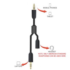 2M 3.5MM Headset Splitter Adapter Use For Xbox One PS4 Nintendo Switch Wire