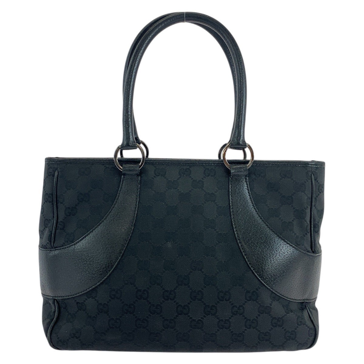Gucci GG Canvas Leather Two-Way Shoulder Bag for Women in Black