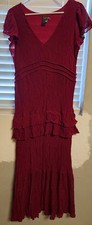 Taylor Red Ruffled Midi Dress