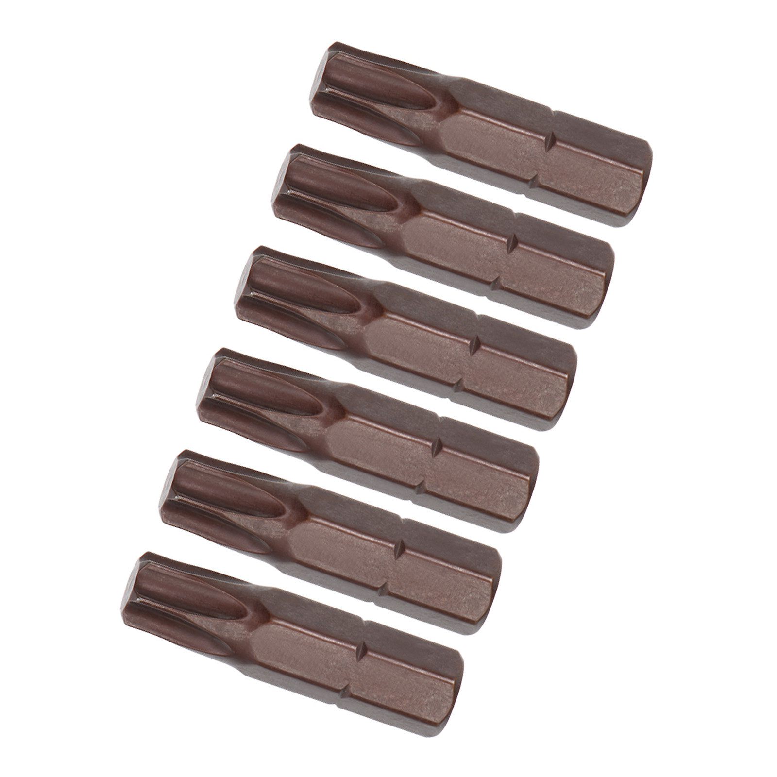 6pcs T35 Torx Bit Set - 1Inch x 1/4 Hex Shank Magnetic Screwdriver Bits