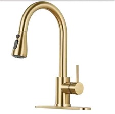 AKLFGNSingle Handle Pull Down Sprayer Kitchen Faucet with Pull Out Spray Wand