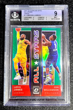 2021 BGS 9 MINT LEBRON JAMES ZION WILLIAMSON SSP /5 GREEN ALL STAR PRIZM G6270