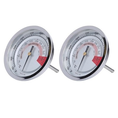 2 Stück BBQ Deckel Thermometer M10x45mm Edelstahl Für Grill Ersatz