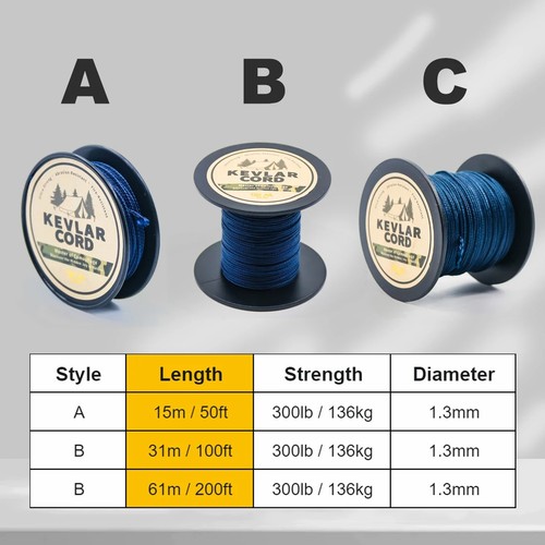 Braid Kevlar String 150Lbs~1500Lbs Fishing Camping Hiking Rope Made with Kevlar - 第 12/29 張圖片