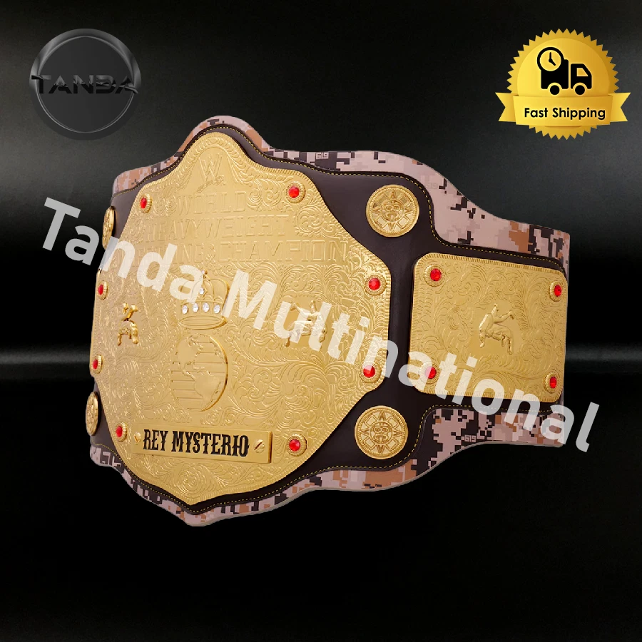 Cinturón de lucha libre Rey Myst,erio San Diego Big Gold Championship 6 mm diecast Foto 2 de 4