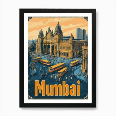 Aihrgdesign A Retro Travel Poster F Framed Wall Art Poster Canvas Print Picture