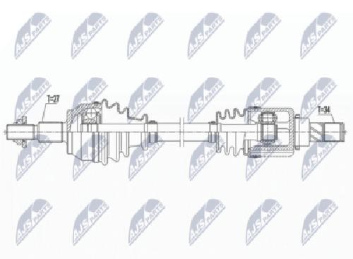 Original NTY Drive Shaft NPW-FR-139 For Ford