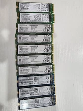 Lot of 10, 128GB Major Brands M2 2280 SSD SATA Solid State Drive. WORKING
