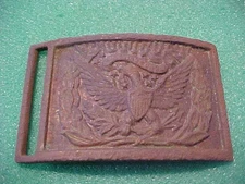 US CIVIL WAR UNION OFFICERS BELT BUCKLE PLATE DUG CHANCELERSVILLE, VA.