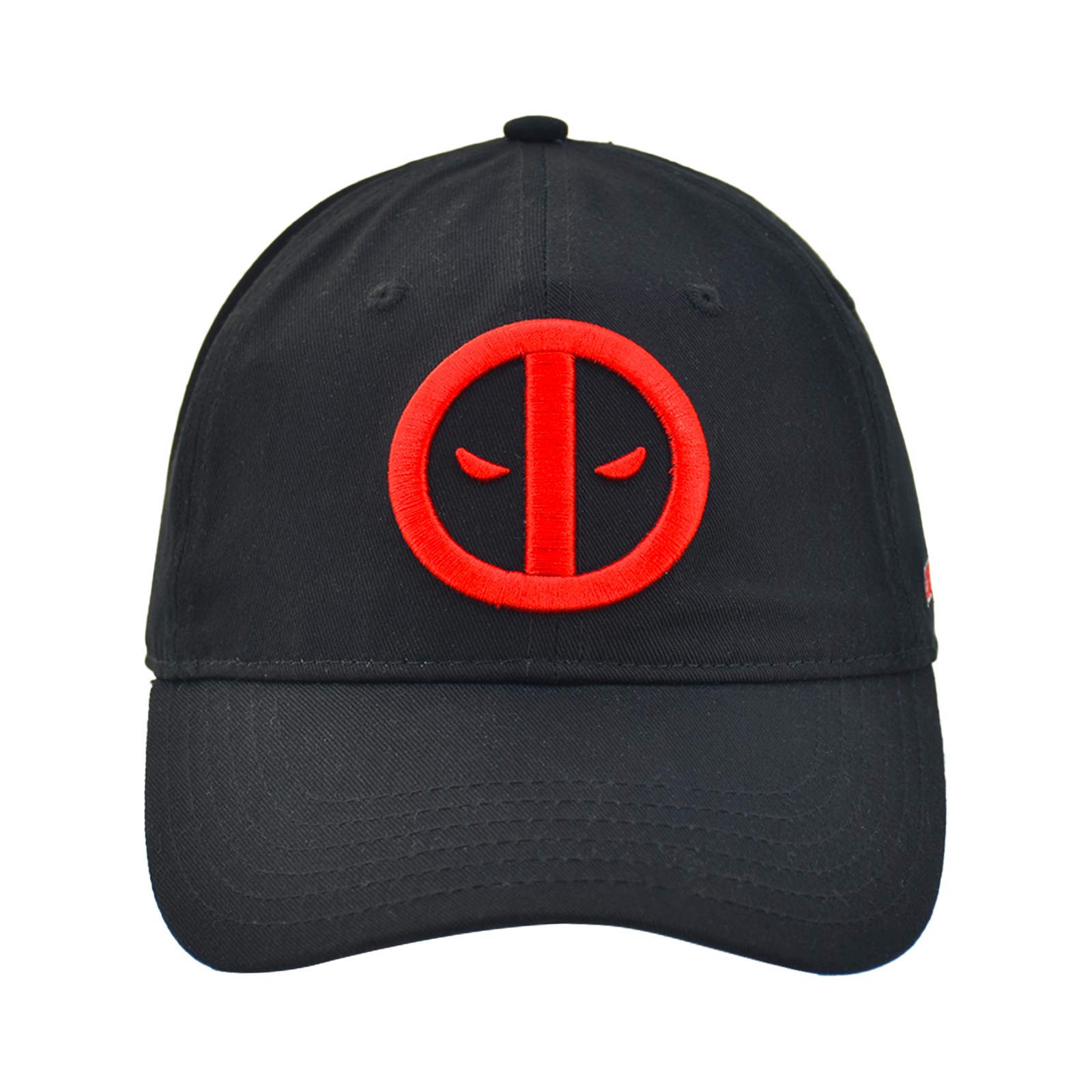 Marvel Adult Deadpool Face Logo Adjustable Dad Hat Black One Size 3890₽