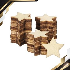 300 Pcs 10mm Wooden Stars Unfinished Wood Stars Blank Wooden Cutouts