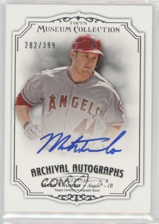 2012 Topps Museum Collection Archival 282/399 Mark Trumbo #AA-MT2 Auto 0af