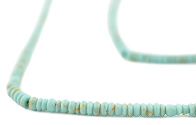 Sea Foam Green Turquoise Saucer Beads 4mm Afghanistan Gemstone 16 Inch Strand