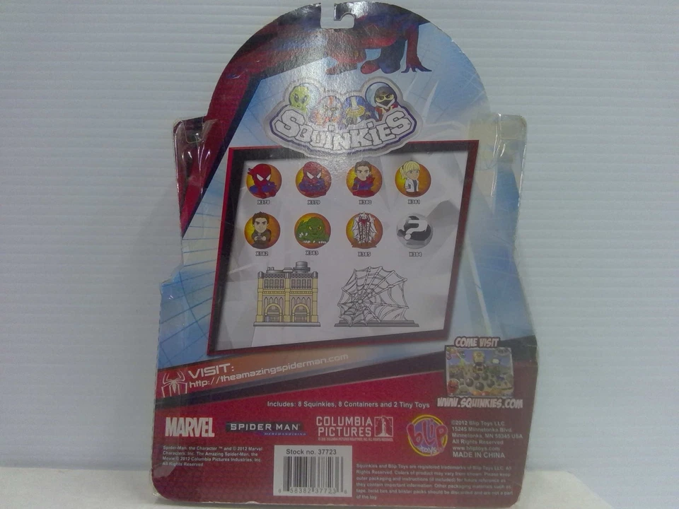 Squinkies Edición Película The Amazing Spider-Man Marvel Pequeño Juguete Lote 2012 ¡Nuevo! Foto 2 de 2
