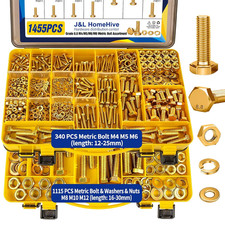 1455Pcs Nuts and Bolts Assortment Kit - Heavy Duty Grade 8.8 Metric M4 M5 M6 M8