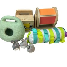 Lovevery Toy lot wooden Montessori Buckle Barrel Bunnies Lockbox Spinning Color