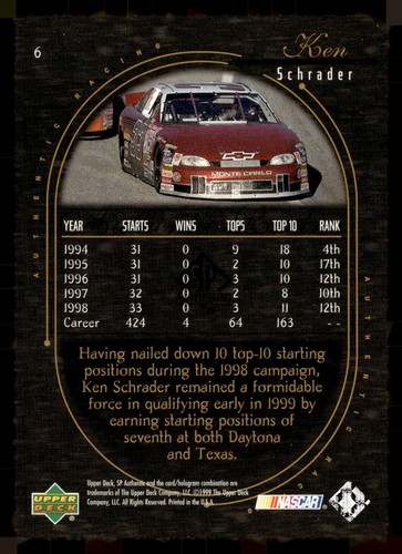 1999 Upper Deck SP Authentic Racing NASCAR Pick your card - PYC - Picture 13 of 145