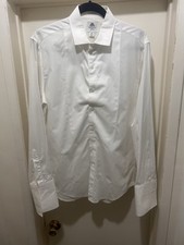 J. Crew Mens Thomas Mason White Tuxedo Formal Dress Shirt Ludlow Medium Bib