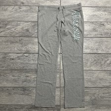 Vintage Y2K Aeropostale Women  s Straight Leg Sweatpants Size Medium Gray Preppy