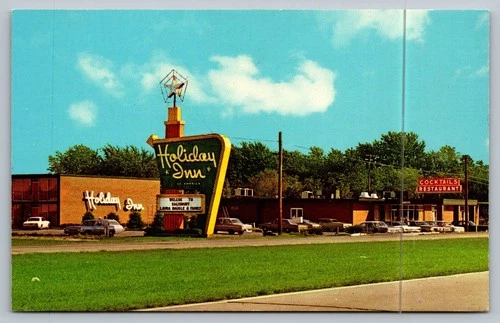 Vintage Holiday Inn Salisbury Maryland Neon Sign Postcard