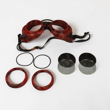 Vintage Jackson Products Burgundy Bakelite Safety Goggles USA Welding Steampunk