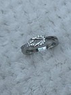 VINTAGE Silver Knot Promise Ring - White Zirconia Love Eternity Band - SIZE 5 — photo 7