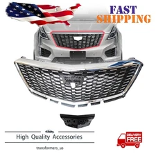 For 2020-2022 Cadillac XT5 2.0L 3.6L 84724566 Front Upper Grille Chrome Black