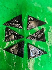 Lot Of 6 Utah Black Obsidian Bird Point Flint Knapping Preforms