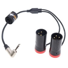 TRS Mini Jack to 2 Way XLR 3 Pin Audio Cable for R DE Wireless GO II MixPre