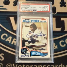 1982 Topps - Lawrence Taylor #434 PSA AUTHENTIC AUTO 9 PSA DNA Rookie Giants