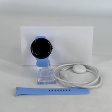 Google Pixel Watch 2 41mm Silver Aluminum LTE w/ Blue Sport Band - Excellent