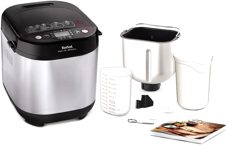 Tefal Breadmaker Yoghurt Pot Accessory, 15 Hours Delay Start, 20 Auto Programs