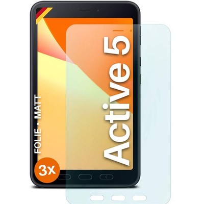 3x Schutzfolie Matt für Samsung Galaxy Tab Active5 Displayschutz 4H Anti Reflex