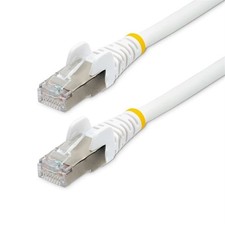 StarTech.com 5m CAT6a Ethernet Cable - White - Low Smoke Zero Halogen LSZH - 10G