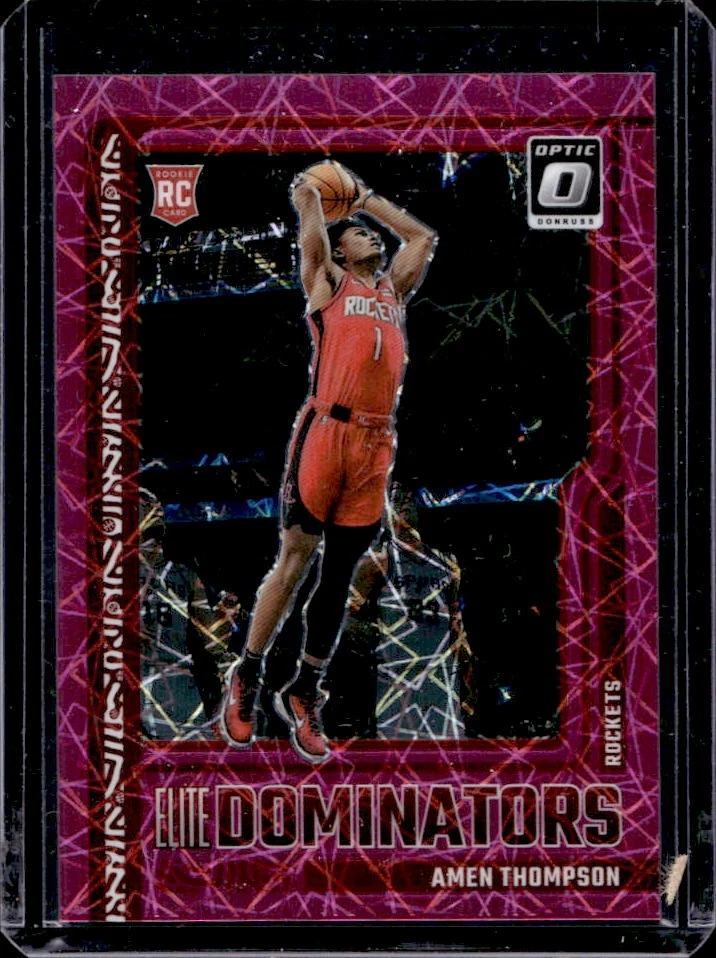2023-24 Donruss Optic Amen Thompson Elite Dominators RC Pink Velocity #20/79