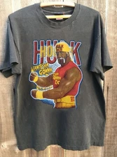 Vintage Hulk Hogan Hulkmania Hulkster Graphic Charcoal Unisex Shirt KH16466
