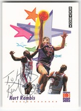 1991-92 SkyBox #230 Kurt Rambis In Person Signed Auto 57803