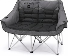 Camping Loveseat Couples Friends Families Double Camping Chair Foldable Two
